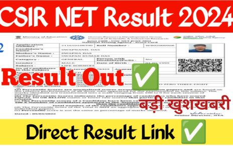 CSIR UGC NET Result 2024