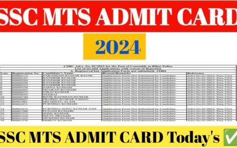 SSC MTS 2024 Admit Card Direct Link